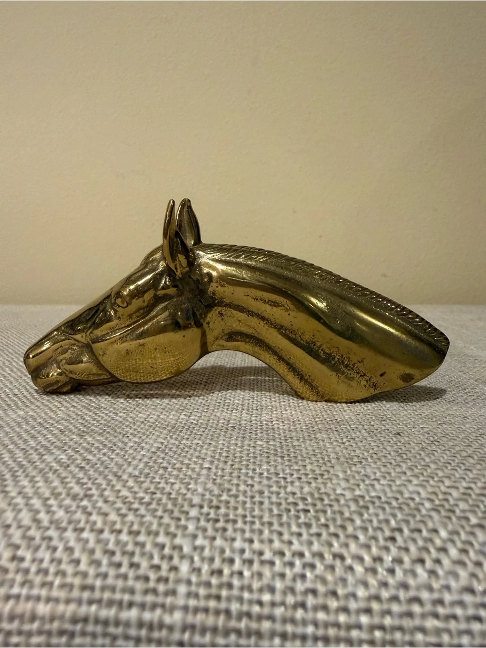 Vintage Virginia Metalcrafters Solid Brass Horse Head Memo Clip 7-79